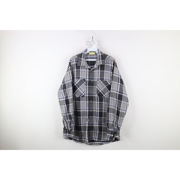 Vintage Other - Vintage 90s Streetwear Mens XLT Distressed Big Mac Flannel Button Shirt Plaid
